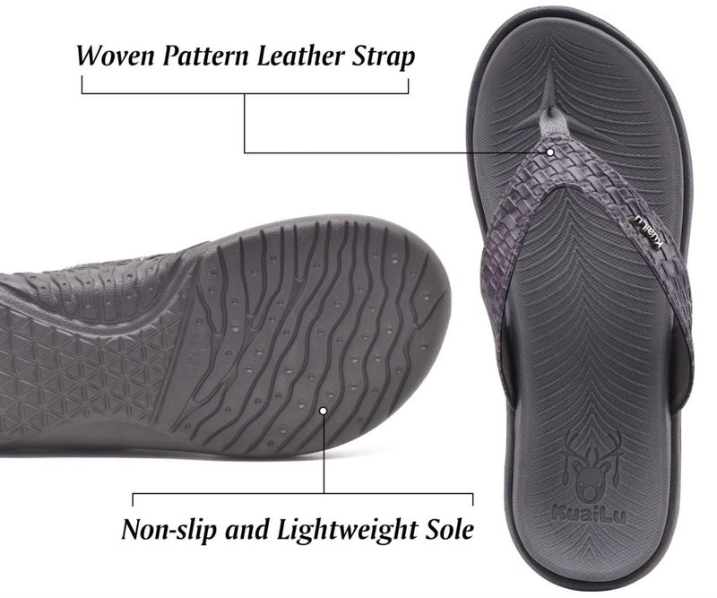KuaiLu Womens Flip Flops Ladies Yoga Mat Comfortable Walking Thong Sandals With Plantar Fasciitis Arch Support Slip On Indoor Outdoor For Summer - Image 4