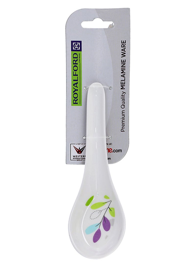 Royalford Melamine Table Spoon White/Blue/Green 14x4.4cm - Image 1