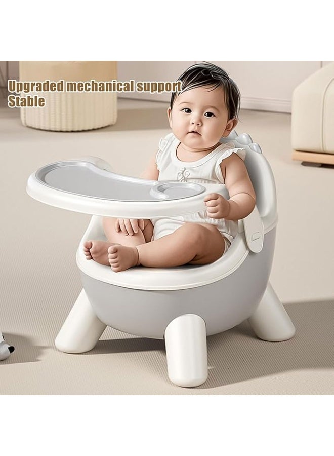 UREVO Baby Dining Feeding Chair, Toddler Booster Seat Eating Chair with Sound, Multi Functional Eating Playing, Portable Safe Supplies for Home Travel, Grey - Image 5