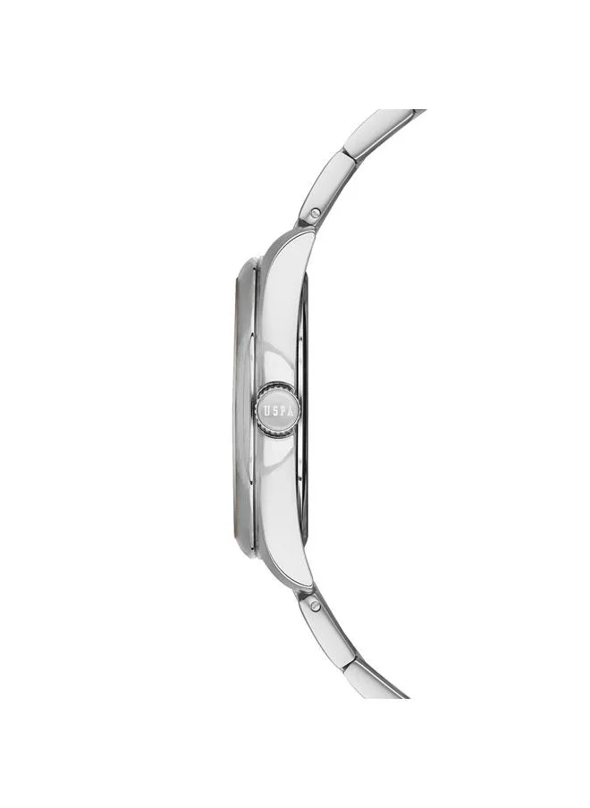 U.S. Polo Assn. Stile 34mm Women's Watch with Ice Blue Dial & Stainless Steel Bracelet