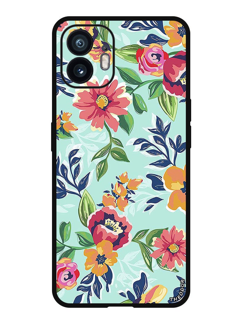 Theodor Protective Case Anti Scratch Shock Proof Bumper Cover For Nothing Phone (2) Paint Flowers - Image 1