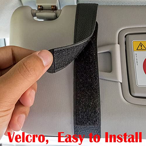 Aturmon Small Leather Sun Visor Organizer for Car and Truck - Sunglass Holder, Card Sleeve Pocket, Document Holder for Registration, Driving License, Insurance, Pen, Chapstick - Image 4