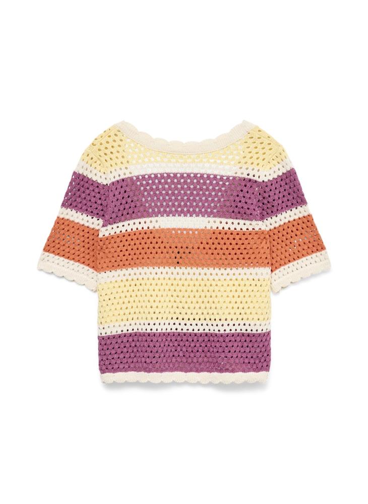VERO MODA - VMTRUE S/S DEEP BACK CROCHET TOP EXP - Image 1