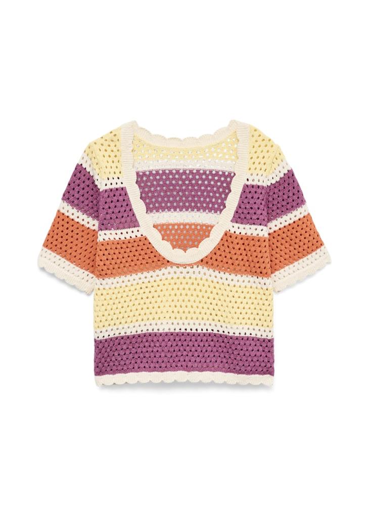 VERO MODA - VMTRUE S/S DEEP BACK CROCHET TOP EXP - Image 1