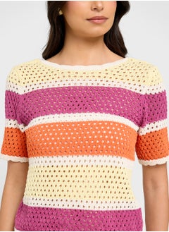 VERO MODA VMTRUE S/S DEEP BACK CROCHET TOP EXP  - Image 3