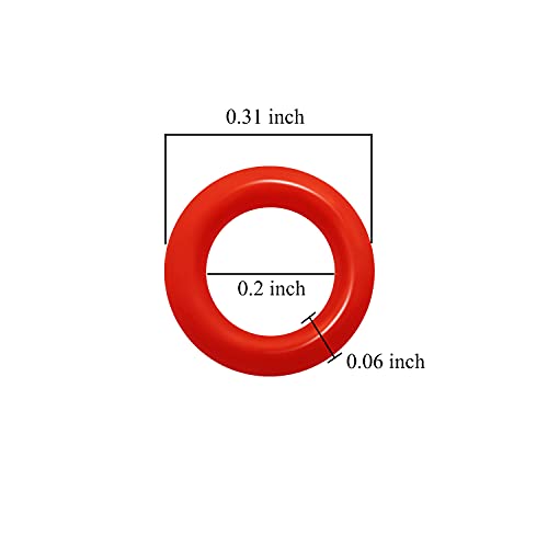 ThreeBulls 120Pcs Clear Rubber O-Ring Keyboard, O-Rings Keycaps, Switch Dampeners Keycap, for Cherry MX Key Switch Keyboards Dampers,Red - Image 2