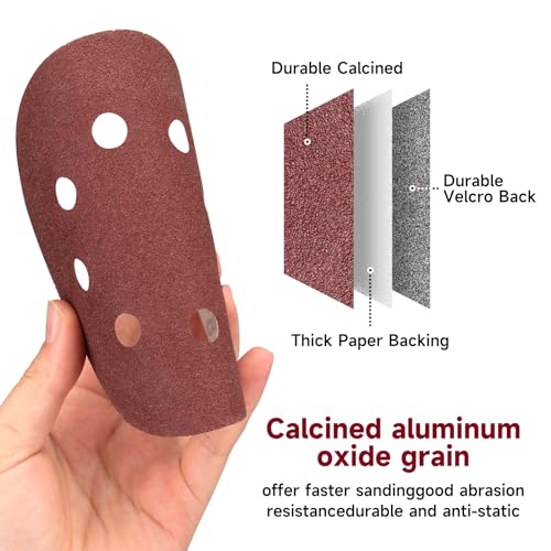 POTUINOM 100 PCS 5 Inch Sanding Discs 40 Grit, Round Hook and Loop Sandpaper for Random Orbital Sander - Image 3