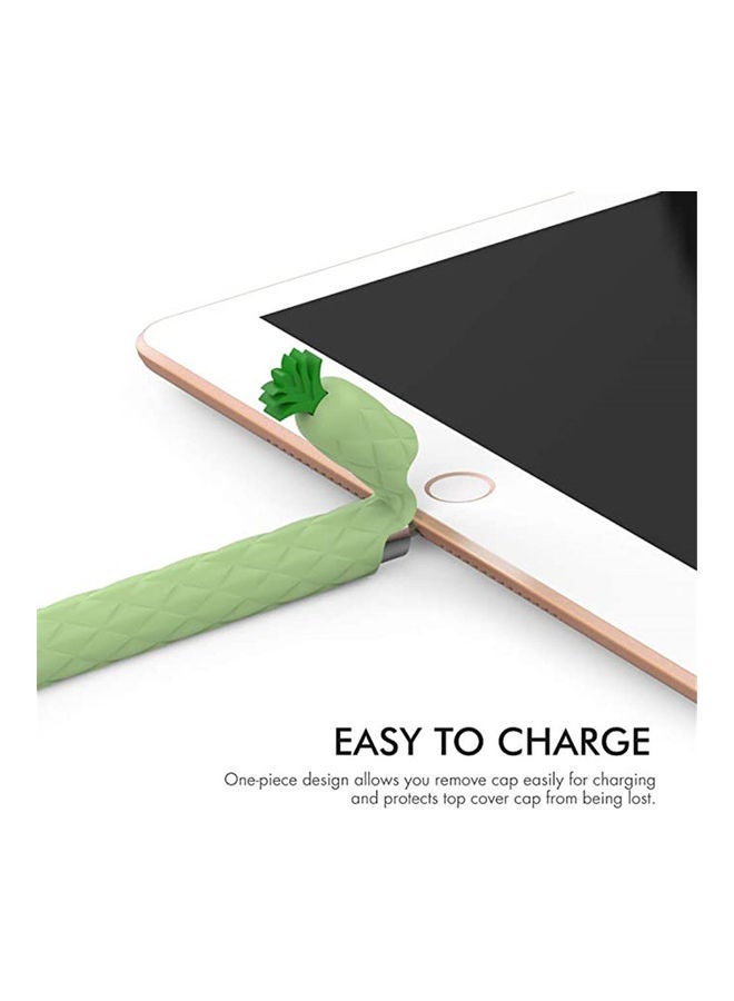 Loquat Pineapple Cartoon Silicone Sleeve Case Cover With Apple Pencil 1st Generation Green - Image 4