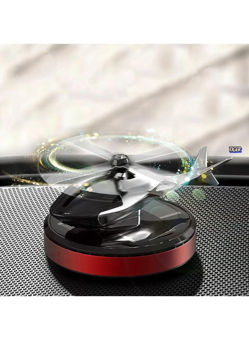 TIGER Helicopter Car Air Freshener – Rotating Solar Car Perfume with Osmanthus & Vanilla Scent – Airplane Design Auto Air Freshener for Car, Home & Office – Unique, Fragrant, and Stylish - Image 1