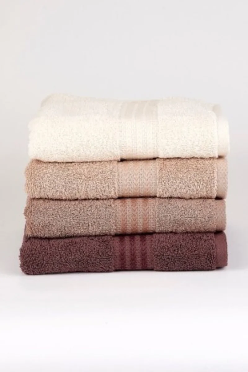 Nishev Rainbow 4 Piece 50X90 Towel Set Brown