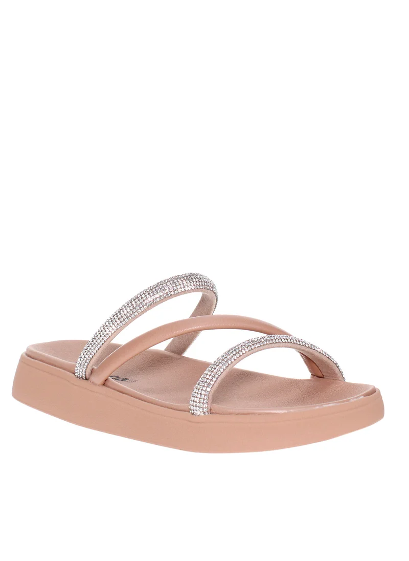 MOLECA Chloe Cross Strap Flat Sandals | Made in Brazil