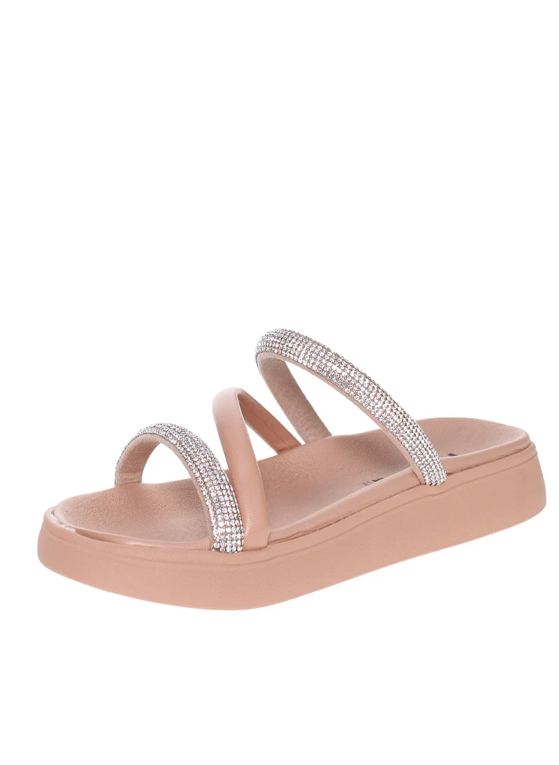 MOLECA Chloe Cross Strap Flat Sandals | Made in Brazil