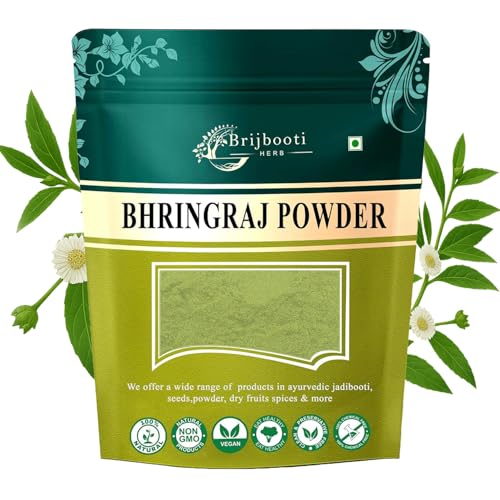 Brijbooti Bhringraj Powder for Hair Growth 200 Gram | bhringraj powder for eating | Good For Hair Mask & Pack | Natural Formula For Hair Mask & Growth - Image 1