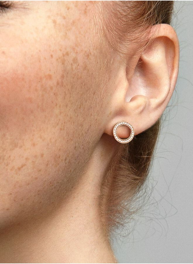 PANDORA - Sparkling Circle Stud Earrings for Women - Image 1