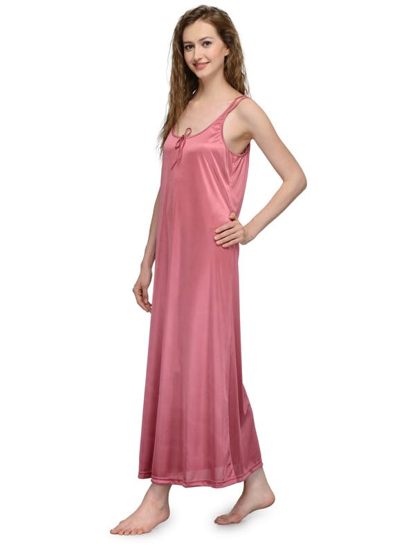 Ananqe Women's Satin Sleepwear, Adjustable Straps, Sizes XS-6XL, 10 Colors - Luxurious Full-Length Satin Nightdress for Comfort & Elegance, Soft & Silky Fabric, Multicolour - Image 2