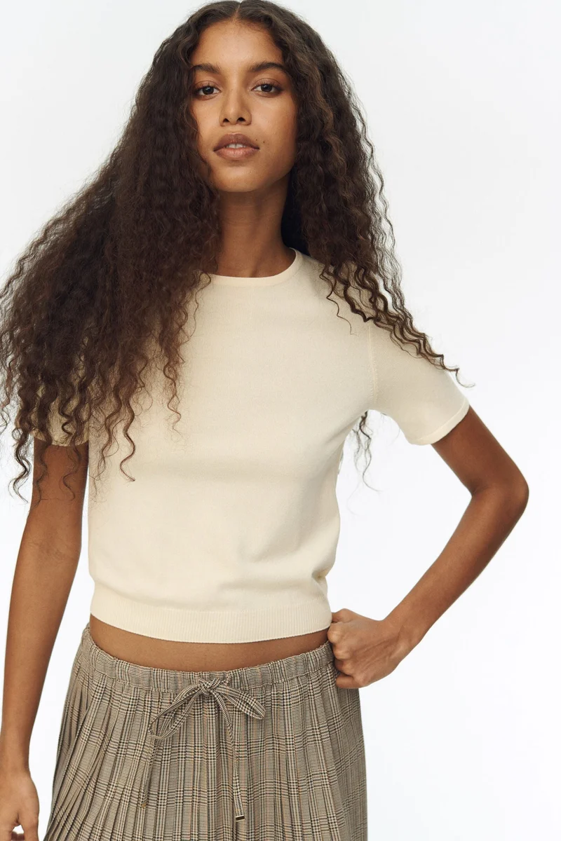 H&M Fine-knit T-shirt