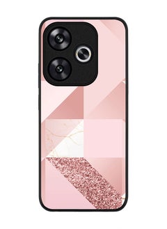 Stylizedd Rugged Black edge case for Xiaomi Poco F6 / Xiaomi Redmi Turbo 3, Slim fit Soft Case Flexible Anti Drop TPU Gel Thin Cover - Marble Pink Geometric  - Image 1