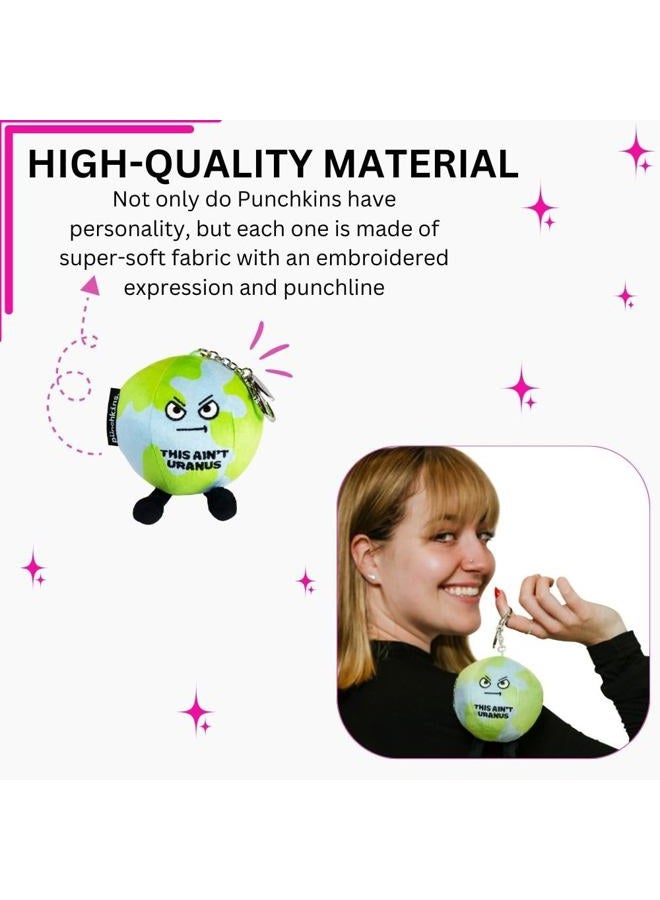 Punchkins Bag Keychains, Plush Accessory and Hanging Decoration for Purse, Handbag, Backpack, Funny Meme Gift, Earth Uranus, 3 - Image 4