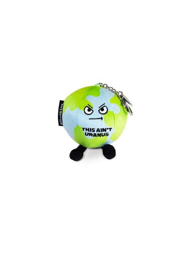 Punchkins Bag Keychains, Plush Accessory and Hanging Decoration for Purse, Handbag, Backpack, Funny Meme Gift, Earth Uranus, 3 - Image 1