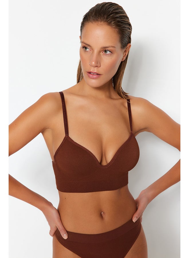trendyol Brown Seamless/Seamless Covered Bra THMAW22SU0043  - Image 2