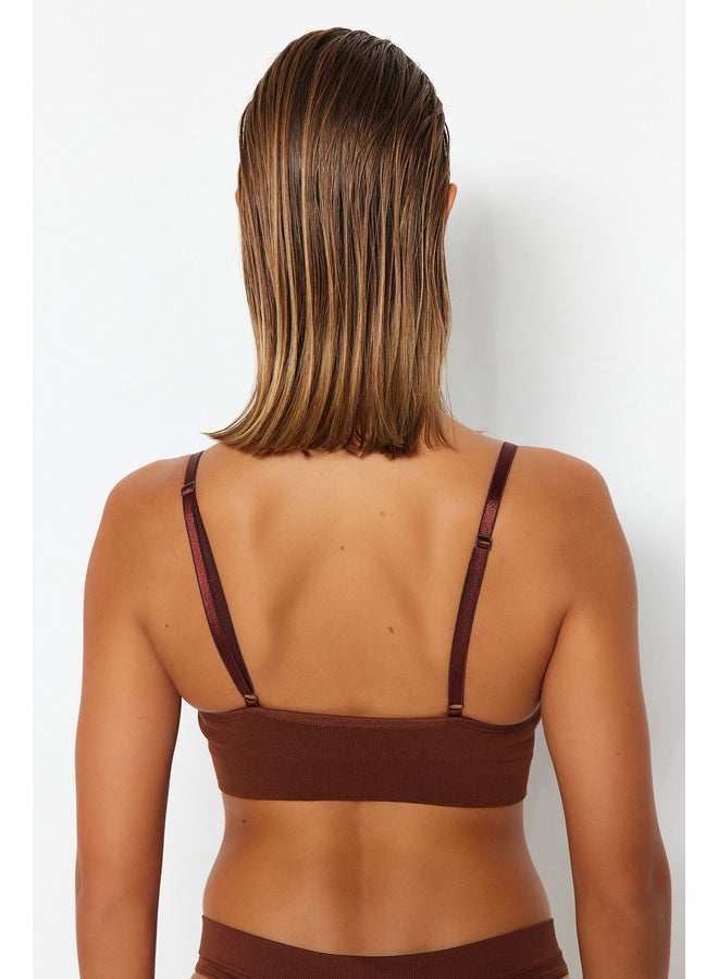 trendyol Brown Seamless/Seamless Covered Bra THMAW22SU0043  - Image 5