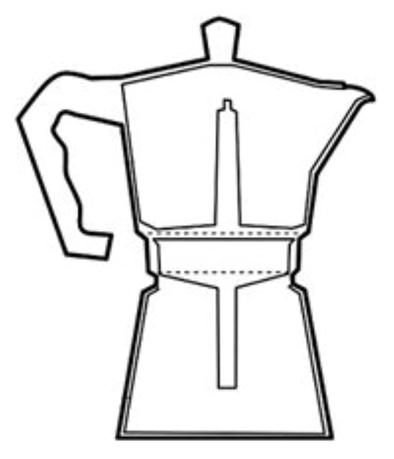 Kabalo 350ml (6-cup) Espresso Stove Top Coffee Maker - Continental Moka Percolator Pot Aluminium - Image 2