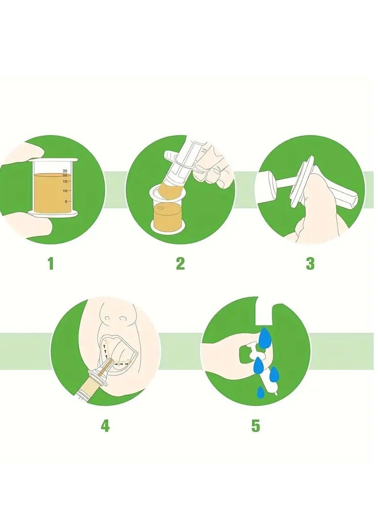 أطفال صغيرة محقنة فموية للأطفال من السيليكون خالية من مادة BPA، محقنة قطارة دواء، مصاصة دواء ناعمة للأطفال الرضع، أدوات تغذية مع مصاصة حلمة لتغذية الدواء والماء والعصير باللون الأزرق - Image 2