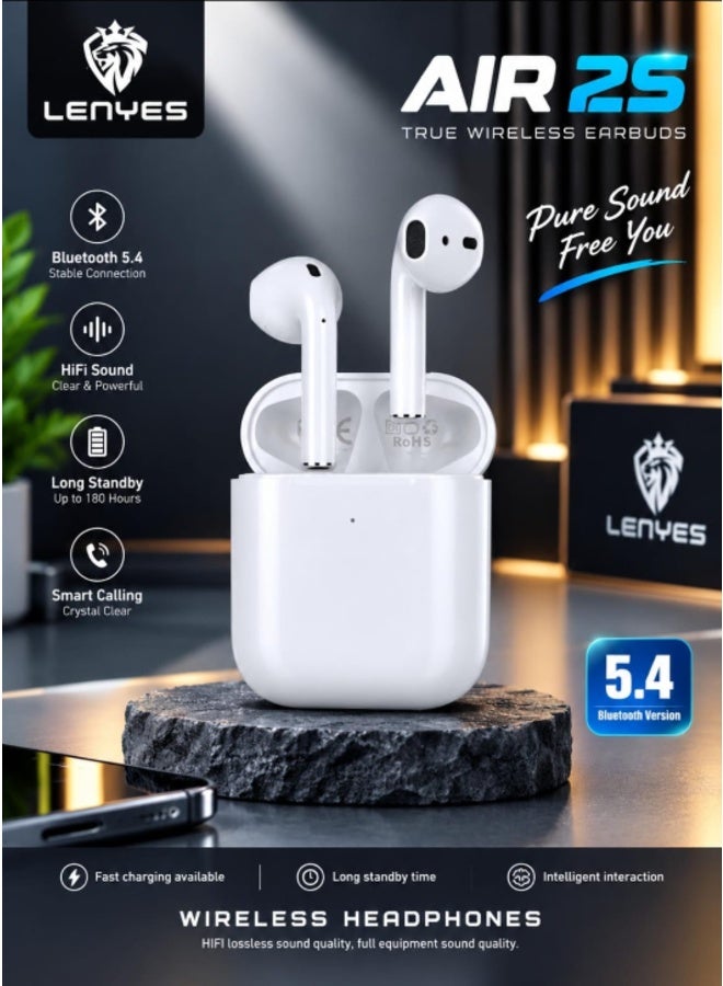 LENYES AIR 2S True Wireless Earbuds with Bluetooth 5.4 HiFi Sound - Image 2