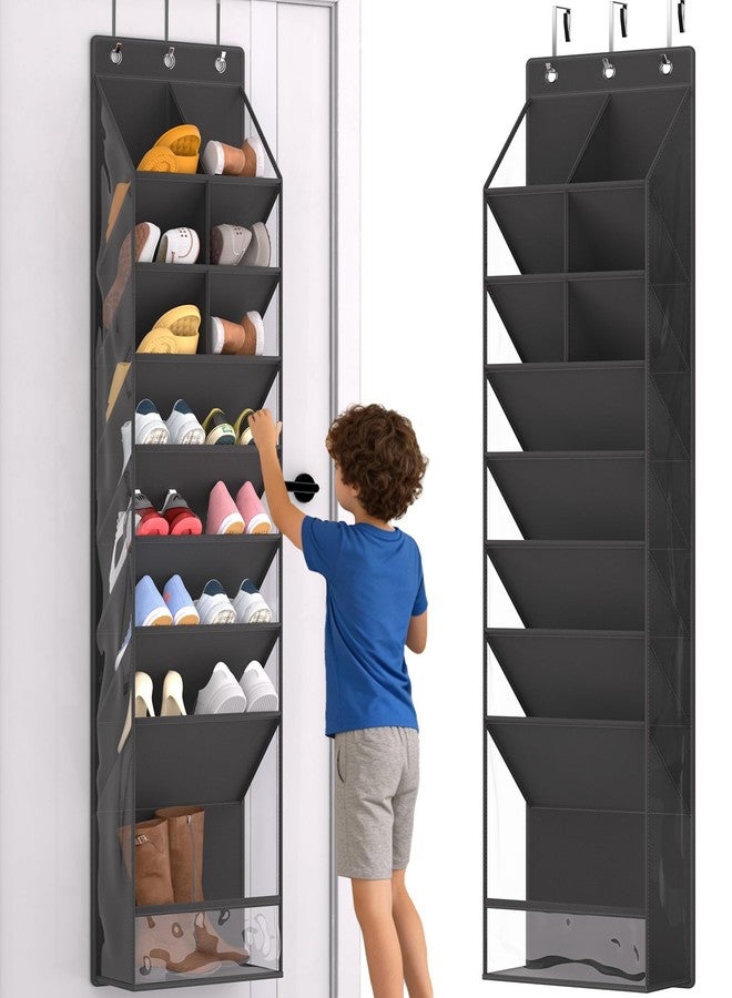 VERONLY Over the Door Shoe Organizer, Hanging Shoe Rack for Closet with 16-20 Pairs Capacity, Foldable Storage for Shoes, Boots, Sneakers, for Dorm Room, Apartment, Small Spaces（Black - Image 1