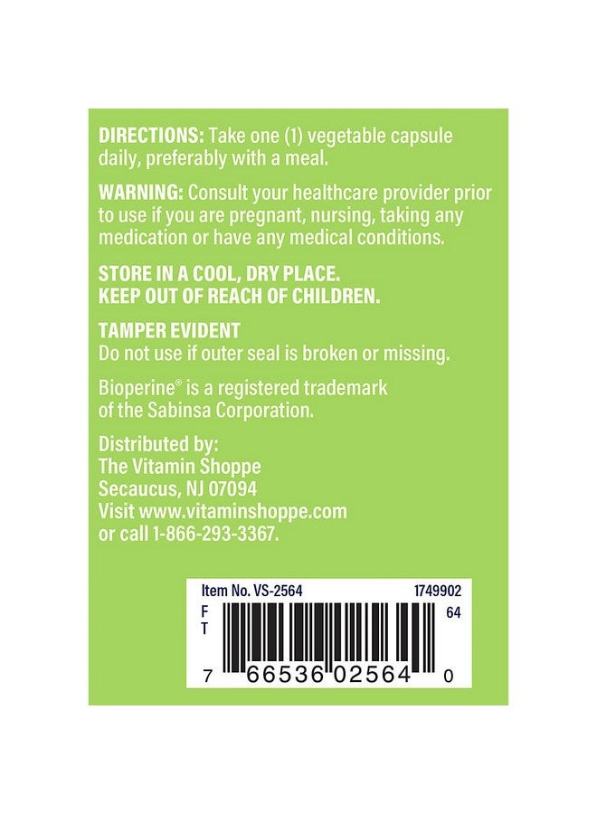 The Vitamin Shoppe Triple Strength Turmeric with Curcumin 900mg, Supports Joint Mobility, Provides Antioxidant Benefits & Includes 5mg Bioperine for Nutrient Absorption (120 Vegetarian Capsules) - Image 4
