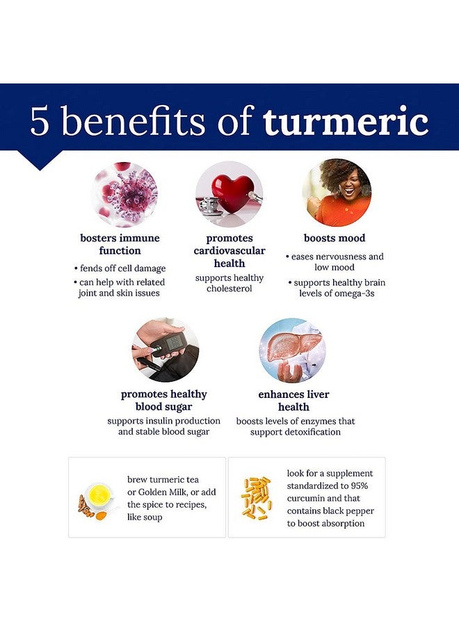The Vitamin Shoppe Triple Strength Turmeric with Curcumin 900mg, Supports Joint Mobility, Provides Antioxidant Benefits & Includes 5mg Bioperine for Nutrient Absorption (120 Vegetarian Capsules) - Image 5