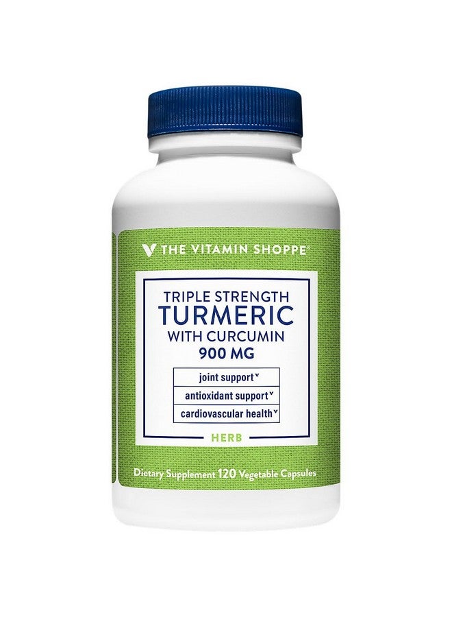 The Vitamin Shoppe Triple Strength Turmeric with Curcumin 900mg, Supports Joint Mobility, Provides Antioxidant Benefits & Includes 5mg Bioperine for Nutrient Absorption (120 Vegetarian Capsules) - Image 2