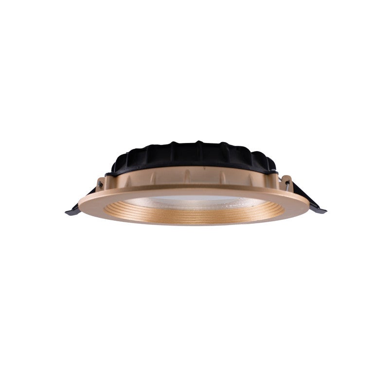 Compact downlight 20W warm metal body with matte gold tirm - Image 3