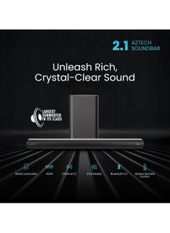 Aztech AZTECH 2.1CH Soundbar with wired Subwoofer 120W - Premium Sound Experience with Rich Bass with Bluetooth 5.3, 3EQ Modes, HDMI(ARC), Optical, AUX, USB, Dedicated DSP and Remote Controller | AZTECH 201  - Image 4