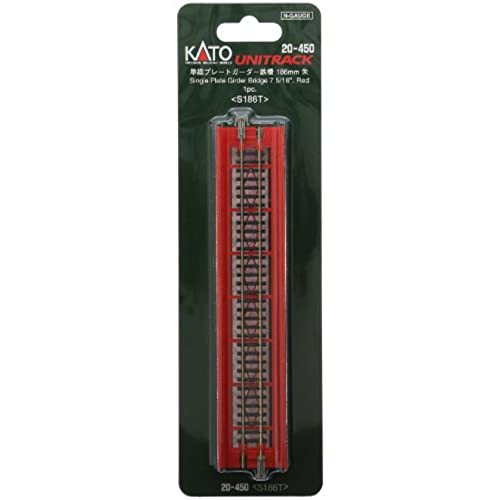 Kato N 186mm 7-5/16" Plate Girder Bridge, Red - Image 1