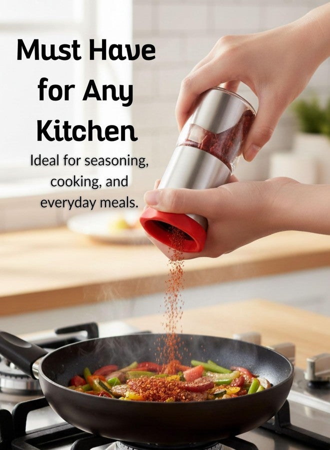 Boxiki Kitchen Premium Chili Mill Grinder - Manual Spice Grinder for Dried Chili, Pepper & Herbs - Ceramic Mechanism, Stainless Steel Spice Mill for Kitchen & Dining - Image 4