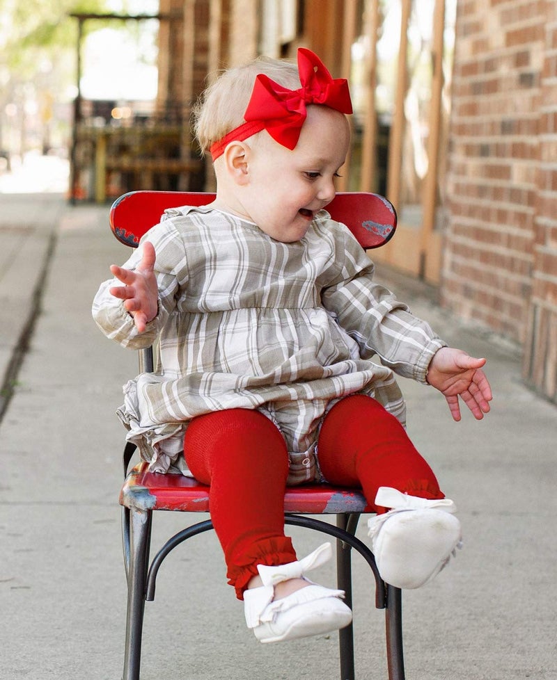 RuffleButts Girls Red Bow Headband - One Size - Image 2