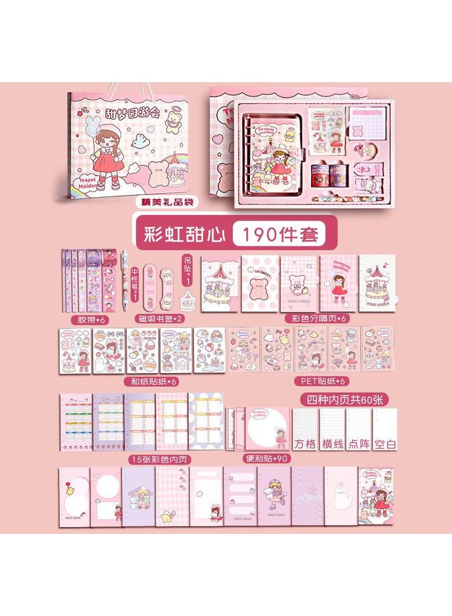 Bluejw Net Red Hand Ledger Suit Cute Girl Diary Walking Stick Material Tool Material Tape Sticker Gift Box To Zhe - Image 1