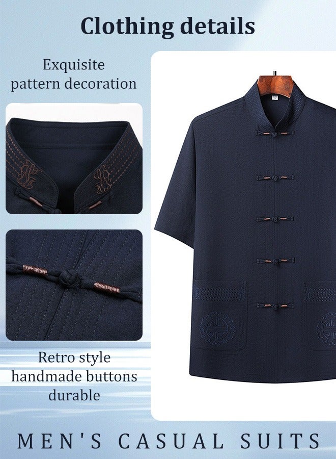 Men's casual suits, summer men's suits, suits consisting of a jacket and pants - Image 2