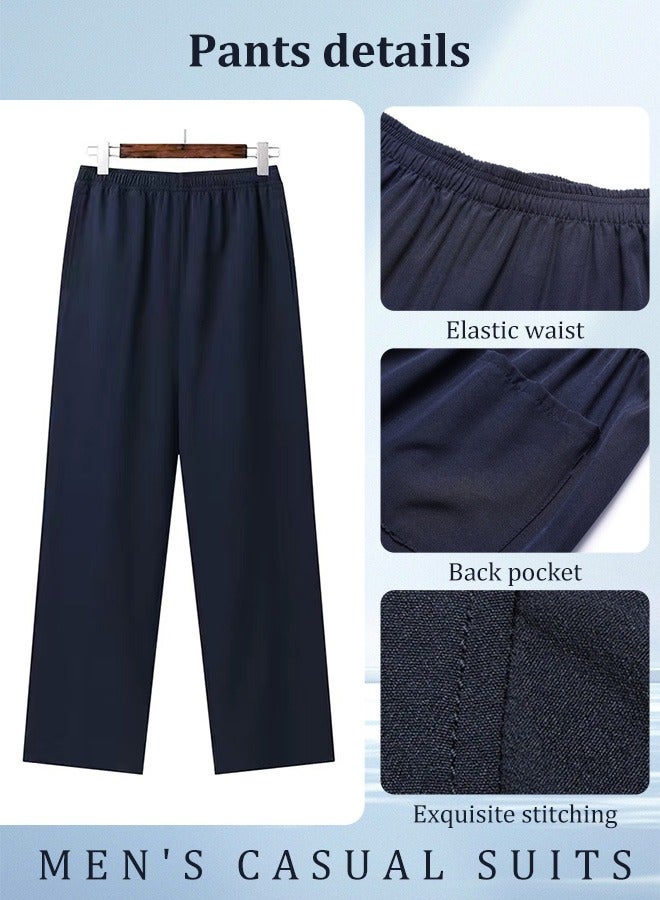 Men's casual suits, summer men's suits, suits consisting of a jacket and pants - Image 3