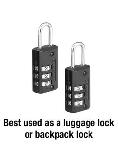 Master Lock Lock 646D Set Your Own Combination Luggage Lock 13/16 in. Wide with 11/16 in. Long Shackle, Black  - Image 2