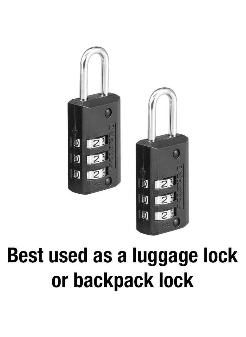 Master Lock Lock 646D Set Your Own Combination Luggage Lock 13/16 in. Wide with 11/16 in. Long Shackle, Black  - Image 2