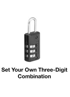 Master Lock Lock 646D Set Your Own Combination Luggage Lock 13/16 in. Wide with 11/16 in. Long Shackle, Black  - Image 1