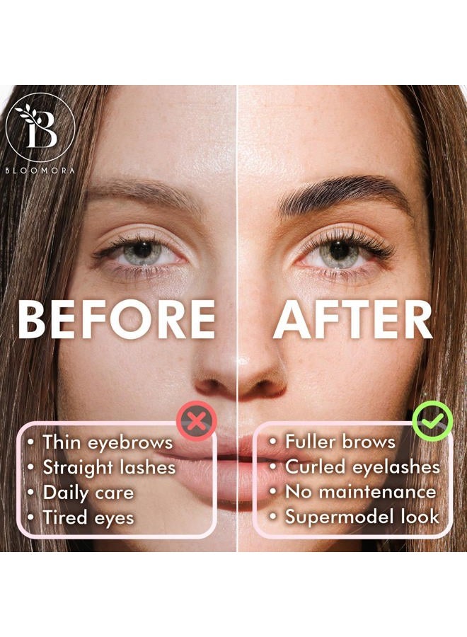 BLOOMORA BLK7 Eyelash Lamination Kit Complete Kit for Eyebrow Lamination Kit 2 in 1 Solution for Eyebrows at Home, 6-8 Weeks Lasting, 15 Applications, DIY Lash Lift - BLK7 - Image 2