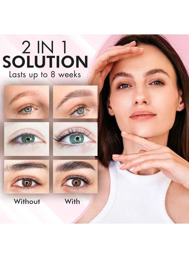 BLOOMORA BLK7 Eyelash Lamination Kit Complete Kit for Eyebrow Lamination Kit 2 in 1 Solution for Eyebrows at Home, 6-8 Weeks Lasting, 15 Applications, DIY Lash Lift - BLK7 - Image 3