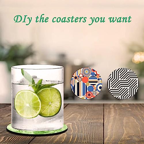 OKBA 50 PCS Sublimation Blank Cup Coasters Bulk, 4x4 Inch Round Blank Cup Mat Rubber for Sublimation Transfer Heat Press Printing DIY Crafts - Image 5