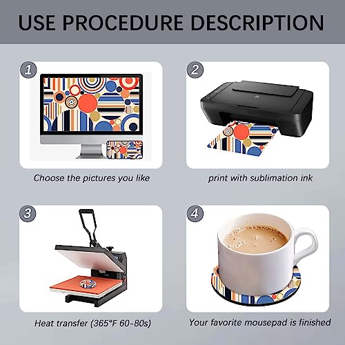 OKBA 50 PCS Sublimation Blank Cup Coasters Bulk, 4x4 Inch Round Blank Cup Mat Rubber for Sublimation Transfer Heat Press Printing DIY Crafts - Image 3