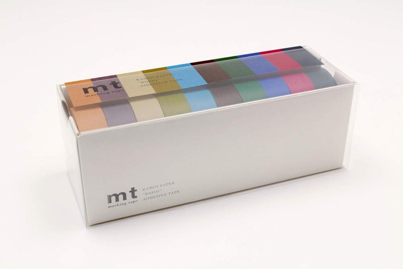 MT MT Washi Masking Tape, 15 mm x 10 mtrs Shade - Dark Color (Pack of 10) 