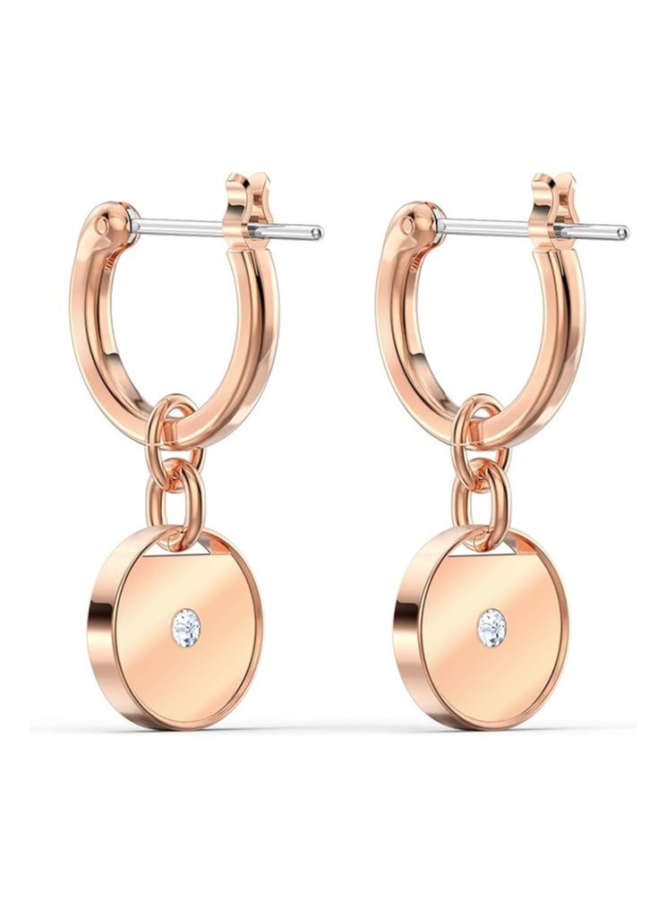 SWAROVSKI Ginger drop earringsWhite, Rose gold tone plated - Image 4