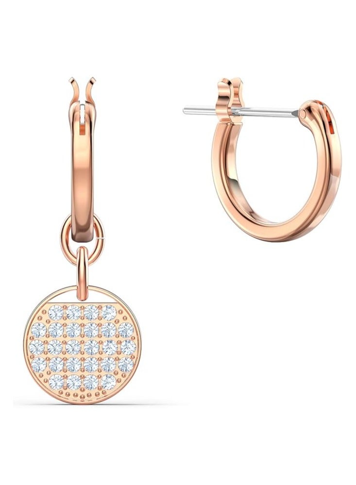 SWAROVSKI Ginger drop earringsWhite, Rose gold tone plated - Image 2
